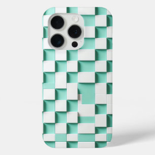 Coque Case-Mate iPhone Boîtier cube géométrique 3D moderne - Vert menthe