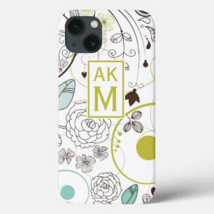 Coque Case-Mate iPhone Boîtier d'air du Motif de Whimsy Floral Monogram i