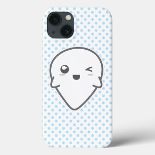 iPhone 13 Coque Boîtier d'air Ghost Winking Kawaii