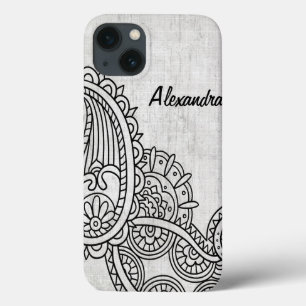 Case-Mate iPhone Case Boîtier d'air gris Mehndi Motif iPad
