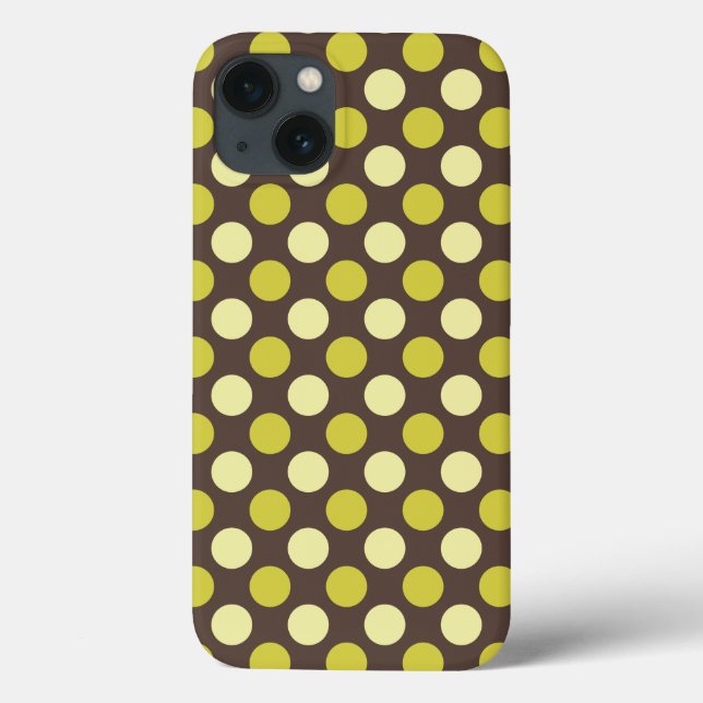 Coques Case-Mate iPhone Boîtier d'air iPad "Retro Dots - Chocolat Et Chaux (Verso)