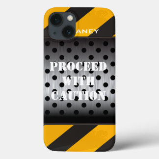 Etui iPhone 13 Boîtier d'air iPad | Zone de construction | Jaune,