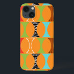iPhone 13 Coque Boîtier d'air Motif orange moderne du milieu du si<br><div class="desc">Frappe, frappe. Qui est là ? Boîtier iPad Air Moderne Orange du Milieu du Siècle ! Hé, avec un design de ce rétro, vous n'avez pas besoin d'une ligne poinçonnée. Cette motif parfaitement mod est composée d'un arrière - plan orange vif et de rangées d'une forme kitsch adorable en vert,...</div>
