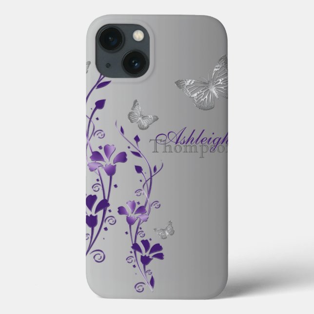 Coques Case-Mate iPhone Boîtier d'air pour iPad à papillon gris et violet (Verso)