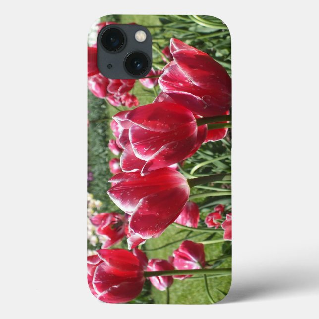 Coques Case-Mate iPhone Boîtier d'air Red N White Tulips iPad (Verso)