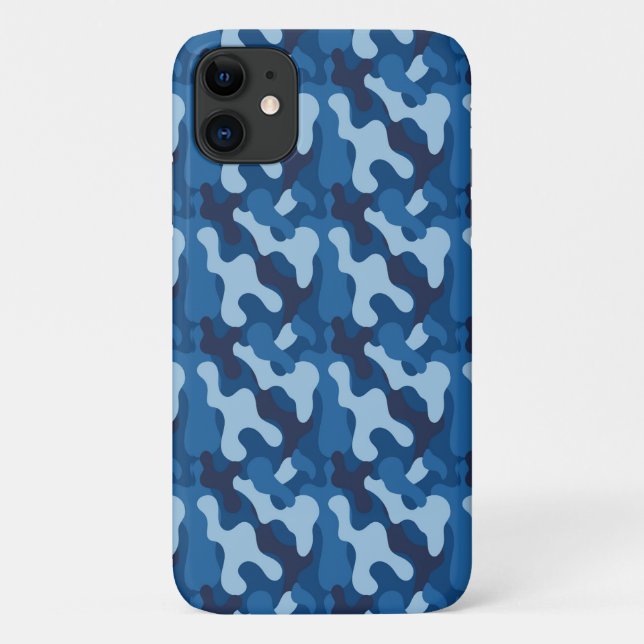 Coques Case-Mate iPhone Boîtier de camouflage bleu | iPhone | iPad | Samsu (Dos)