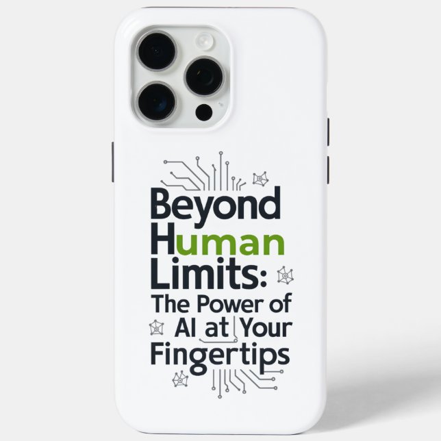 Coques Case-Mate iPhone Boîtier de puissance IA – Au-delà des limites huma (Verso)