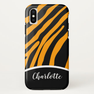 Case-Mate iPhone Case Boîtier de téléphone à bande orange et noir tendan