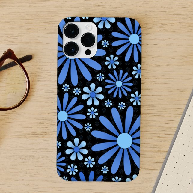 Coques Case-Mate iPhone Boîtier de téléphone à fleurs bleues (Créateur téléchargé)