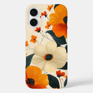 Coque Pour iPhone 16 Boîtier de téléphone à fusion florale