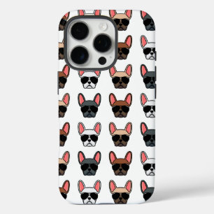 Coque iPhone 16 Pro Boîtier de téléphone à motif Bulldog français
