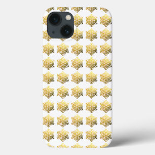 Case-Mate iPhone Case Boîtier de téléphone blanc Gold Snowflakes