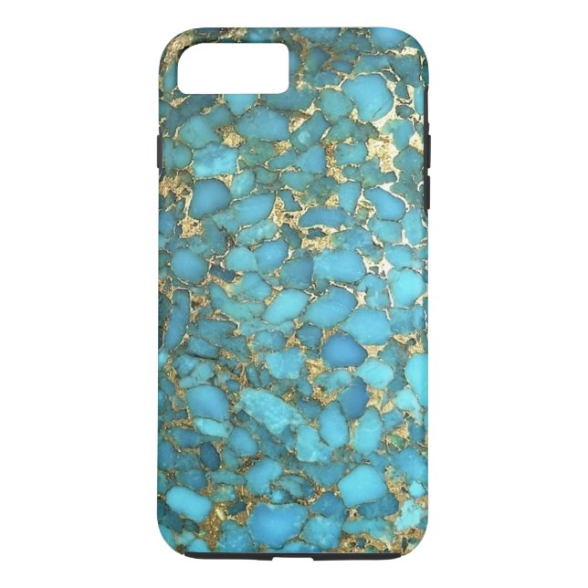 Coques Case-Mate iPhone "Boîtier de téléphone bleu turquoise" (Dos)