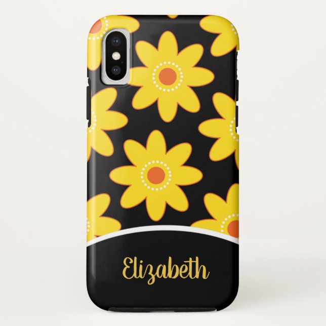 Coques Case-Mate iPhone Boîtier de téléphone cellulaire Fleur Jaune (Dos)