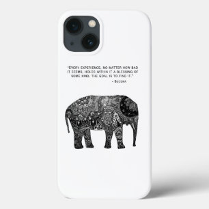 Etui iPhone 13 Boîtier de téléphone de Bouddha Wisdom Elephant
