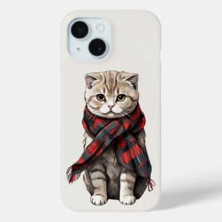 Coque Case-Mate iPhone Boîtier de téléphone de chat plié écossais