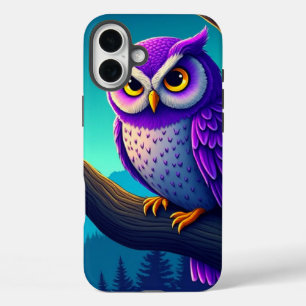 Coque Pour iPhone 16 Plus Boîtier de téléphone de hibou pourpre