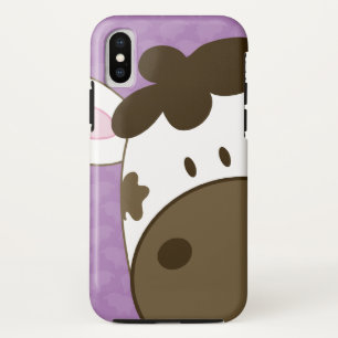 Case-Mate iPhone Case Boîtier de téléphone de vache mignonne pourpre et