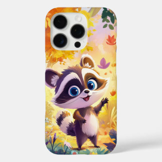 Coque iPhone 16 Pro Boîtier de téléphone d'illustration Raccoon