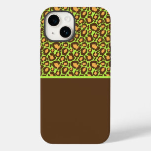 Coque Case-Mate iPhone Boîtier de téléphone d'impression Lime Green et Br