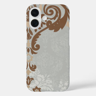 Coque Pour iPhone 16 Boîtier de téléphone élégant au chocolat d'argent