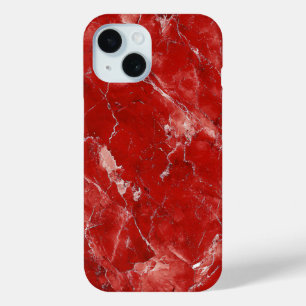 Coque Case-Mate iPhone Boîtier de téléphone en marbre rouge gras avec vei