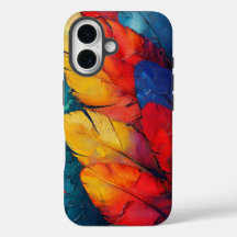 Boîtier de téléphone en plume de Macaw Tropical