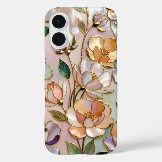 Coques Case-Mate iPhone Boîtier de téléphone en verre teinté de fleurs de  (Verso)