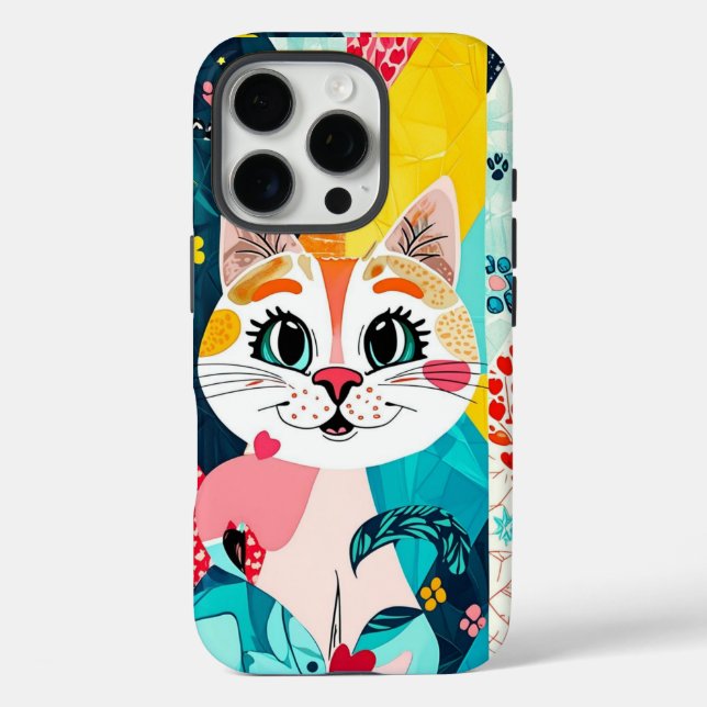 Coques Case-Mate iPhone Boîtier de téléphone esthétique pour chat rose mig (Verso)