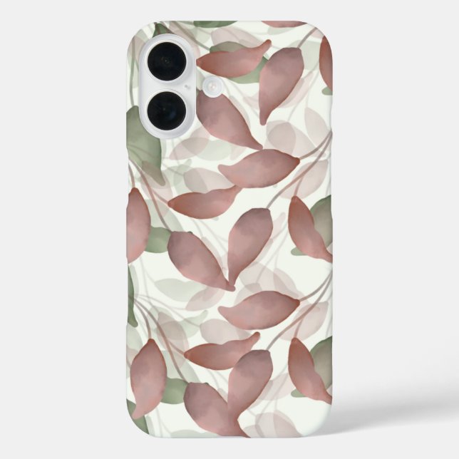 Coques Case-Mate iPhone Boîtier de téléphone feuille aquarelle (Verso)