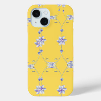 Coque Case-Mate iPhone Boîtier de téléphone fleuri jaune