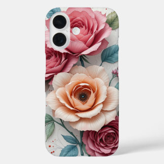 Coque Pour iPhone 16 Boîtier de téléphone floral