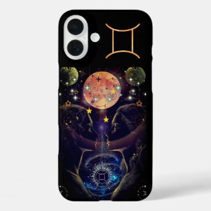 Coque Pour iPhone 16 Plus Boîtier de téléphone Gemini, noir
