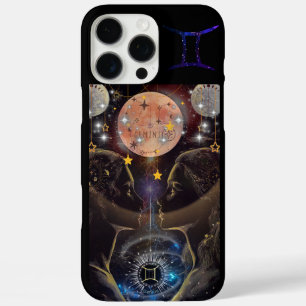 Coque iPhone 16 Pro Max Boîtier de téléphone Gemini, noir