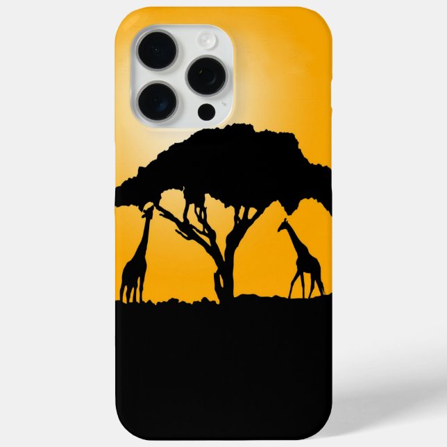 Coques Case-Mate iPhone Boîtier de téléphone Giraffe Sunset (Verso)