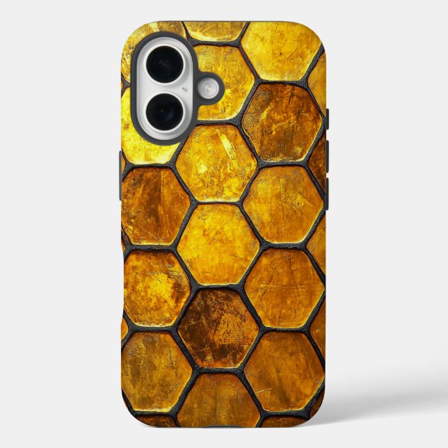 Coques Case-Mate iPhone Boîtier de téléphone Golden Honeycomb (Verso)