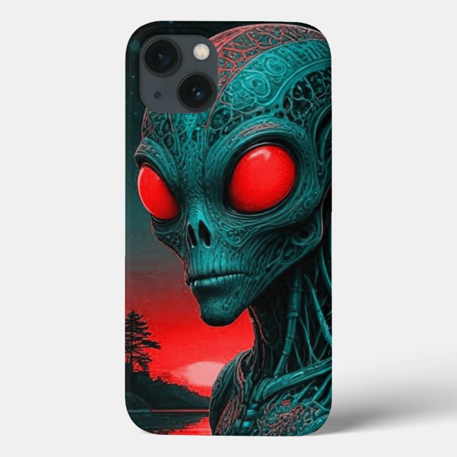 Coques Case-Mate iPhone Boîtier de téléphone iPhone 13 à thème alien (Verso)