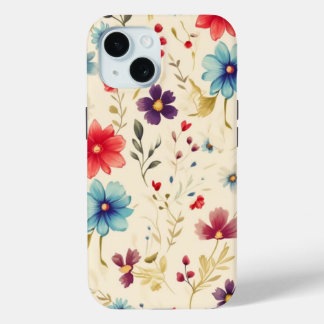 Coque Case-Mate iPhone Boîtier de téléphone iPhone 15 avec design floral