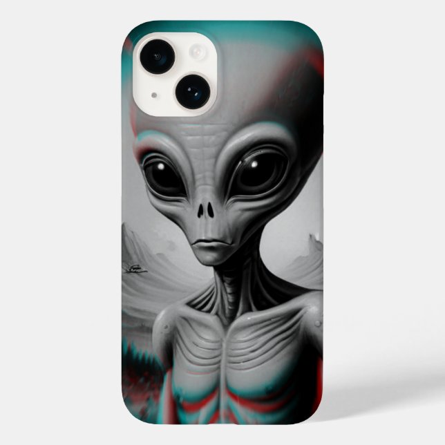 Coques Case-Mate iPhone Boîtier de téléphone iPhone 16 à thème alien (Verso)