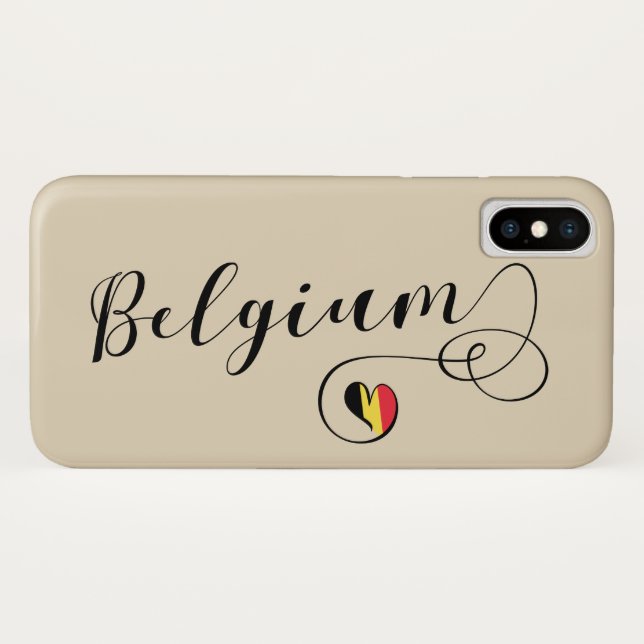 Coques Case-Mate iPhone Boîtier de téléphone mobile Heart Belgium, Drapeau (Dos (Horizontal))