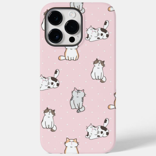 Coques Case-Mate iPhone Boîtier de téléphone pour chats rose (Verso)