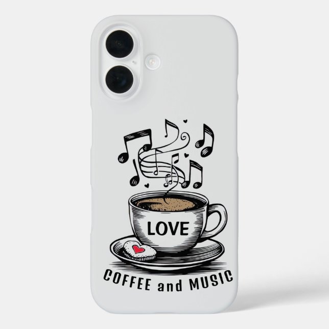 Coques Case-Mate iPhone Boîtier de téléphone pour musique et café (Verso)