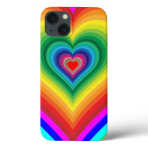 Boîtier de téléphone Rainbow Heart