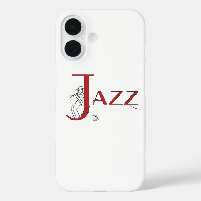 Coques Case-Mate iPhone Boîtier de téléphone rouge de Trumpet Jazz (Verso)