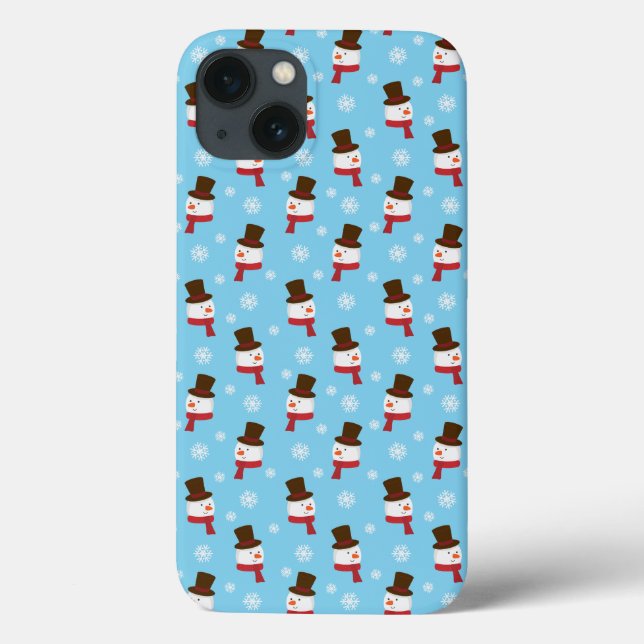 Coques Case-Mate iPhone Boîtier de téléphone Sky Blue Snowman (Verso)