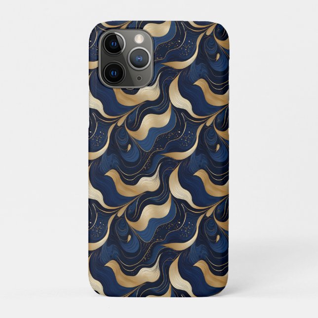 Coques Case-Mate iPhone Boîtier décoratif iPhone / iPad marbré bleu foncé (Dos)