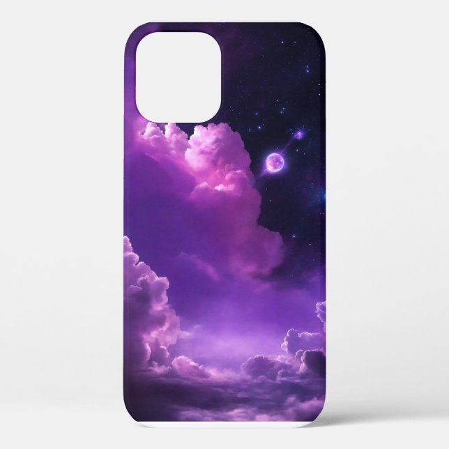 Coques Case-Mate iPhone Boîtier d'I-phone aux nuages violets (Verso)