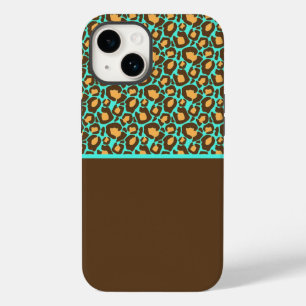 Coque Case-Mate iPhone Boîtier d'impression Cheetah turquoise et Brown