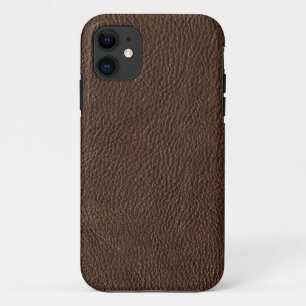 Coque iPhone 11 Boîtier Faux Brown Leather iPhone 5s