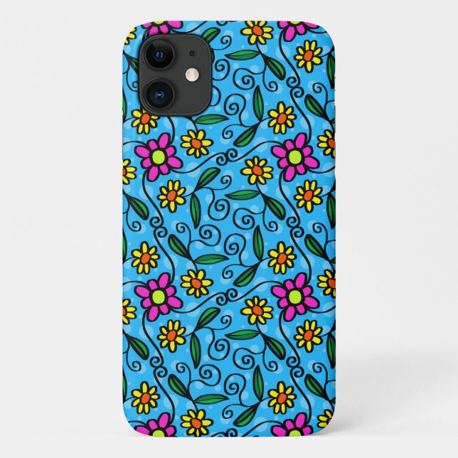 Coques Case-Mate iPhone Boîtier iPhone 11 Fleurs Abstraites (Dos)